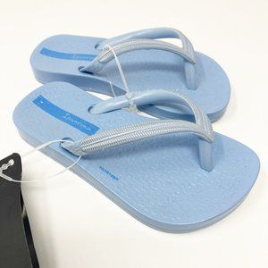 Ipanema Kids Size 9 Ana Metallic Light Blue Thong Flip Flop Sandals